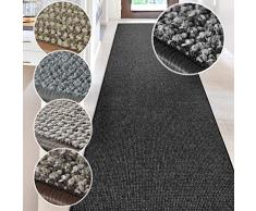 casa pura Tapis de Couloir - Tapis de Passage | Tapis Moderne en Moquette Bouclé | pour Cuisine, Couloir, Passage, Chambre | Carlton - Anthracite (66x100 cm)