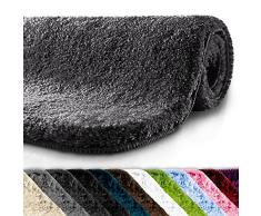 casa pura Tapis de Bain Grande Taille Qualité Premium Oeko Tex | Epais, Moelleux, Absorbant | Lavable en Machine | Plusieurs Tailles et Couleurs | Gris foncé - 60x100cm