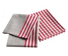 douceur dintérieur 2 torchons 50x70cm coton tisse chef etoile rouge