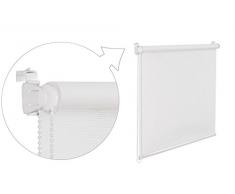 Store enrouleur tamisant effet bambou blanc 75 x 200 cm Pare-vue Store enrouleur serrage sans perçage. toutes les dimensions dans notre boutique.