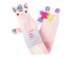 CityComfort Bouillotte Eau Chaude Extra Longue Avec Housses | Bouillotte Peluche 2 Litres Licorne Ou Chat | Grande Bouillotte Polaire pour Pieds, Cou, Jambes, Ventre (Licorne)