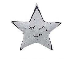 Momola Lampe de nuit lumineuse de lune détoile dampoule de hibou coussin décoratif doreiller (E)