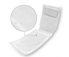 Ketong Tapis de Baignoire antidérapant avec Coussins, Coussin de Baignoire avec Ventouse, Confort pour Salle de Bain, Jacuzzi, Spa, 35,6 x 124,5 cm