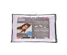 Homescapes Oreiller Naturel pour Enfant 40 x 60 cm. Plumes et Duvet doie Anti-acariens.