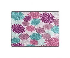 Use7 Tapis Humoristique pour Salon et Chambre à Coucher Motif Floral, Tissu, Multicolore, 160cm x 122cm(5.3 x 4 Feet)