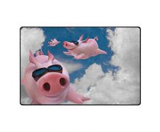 WowPrint Tapis Humoristique Lavable léger pour Cuisine, Salle à Manger, Salon, Chambre à Coucher, décoration intérieure, 78 x 50 cm, Multicolore, 78 x 50 cm