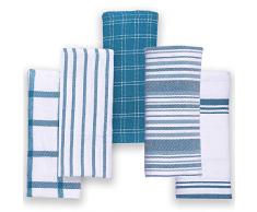 Trade Fountain Serviettes de Cuisine Fontaine Commerciale - Lot de 5 torchons en Coton - 46 X 71 CM Serviettes de Cuisine de Vacances - 100% Pur Coton (Sarcelle - Cotton Culture)