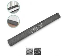 Beautissu Boudin Bas de Porte Tuuli Ho - Fenêtre - Isolant - Contre Les Courants dair Froid - Coton - 90 cm - Anthracite