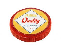 Lovely Casa Capsule Galette DE Chaise Ronde DIAM 38 CM, Polyester, Jaune, 38x38 cm