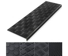 casa pura Marchette descalier Tapis Surface antidérapante | Caoutchouc - Haute sécurité | résistant aux intempéries | Madras, 25x65cm - 5 pièces