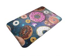 YAGEAD Tapis de Bain antidérapant pour paillasson Donut Galaxy Unicorn, Tapis dentrée/dextérieur pour Tapis 40x60cm