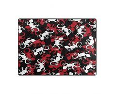 Use7 Tapis Humoristique en Forme de Salamandre pour Salon, Chambre à Coucher, Tissu, Multicolore, 203cm x 147.3cm(7 x 5 Feet)