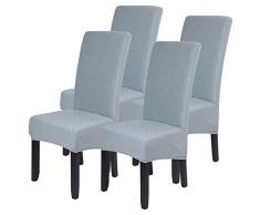NIBESSER 4PCS Housse de Chaise Jacquard Tricot Universel Extensible Coverture de Chaise Elastique Stretch Mariage de Salle à Manger Interieur Lavable