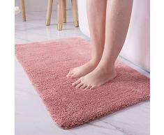 LiGG LiGG Tapis de Bain Super Absorbant Tapis Bain Antidérapant Tapis Salle de Bain Lavable en Machine Tapis de Douche Tapis de Salle Bain pour Salle de Bain, Microfibre(Rosa,40 x 60 cm)