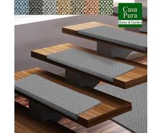 casa pura Tapis Marche escalier Gris argenté Effet sisal | Polypropylene + Coton | 7 Couleurs, 2 Formes - Sabang, rectangulaire