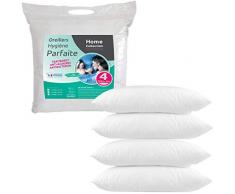 Home Collection Lot de 4 Oreillers Cliniguard, Anti-Acariens, Blancs, 60x60 cm, OKE