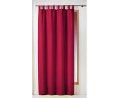 douceur dintÃ©rieur rideau a passants 140x260 cm polyester essentiel rouge
