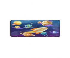 Mnsruu Tapis Humoristique Planète Galaxie Nebula Espace Système Solaire Terre Collection Tapis pour Salon, Chambre à Coucher, Cuisine 61 cm x 182,88 cm