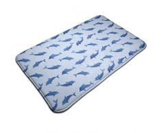 Tapis de porte intérieur extérieur drôles dauphins antidérapant lavable tapis carpettes tapis paillassons 50 * 80 cm