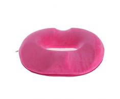 CHUN BO Coussin Bouée Thérapeutique Confortable, Soulagement des Hémorroïdes, De La Prostate, Post-Natal,Coussin en Coton Mémoire,Pink,A