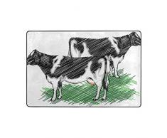 MontoJ Tapis de sol humoristique Motif vache lait Weathertech pour salon, chambre à coucher, décoration de maison, tapis de porte résistant à lusure, Polyester, 1, 36 x 24 inch