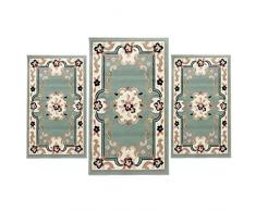 Carillo - 2038 P427 - Set descente de lit 3 pièces - Tapis chinois - vert