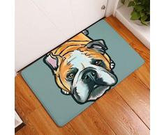 Nunbee Paillasson Chien d'impression Designe Tapis de Sol antidérapant extérieur d'entrée Interieur Fibre de Coco Geek Chat Chouette cerf Multicolore, Chien1 40 * 60cm