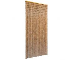 vidaXL Rideau de Porte Bambou 90x200 cm Fenêtre Diviseur Rideau à Cordes