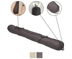 Beautissu Boudin Bas de Porte Viento - Fenêtre - Isolant - Contre Les Courants dair Froid - 100% Coton - 90 x 10 cm - Anthracite