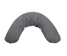 RED CASTLE, Big Flopsy, Coussin dAllaitement et de Grossesse, Oreiller Maternité, Pour Dormir et Allaiter, Soutien, Détente et Confort Optimal, Chambray Coton, Gris
