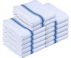 Utopia Towels - torchons de Cuisine Coton, Serviettes de Cuisine - 38 x 64 cm, Bleu (Bleu, Lot de 12)