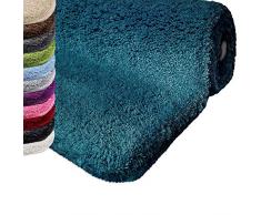 casa pura Tapis de Bain Qualité Premium Oeko Tex | Epais, Moelleux, Absorbant | Lavable en Machine | Nombreuses Tailles et Couleurs | Turquoise - 50x60cm