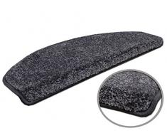 Snapstyle Triumph - Velours Tapis Marche escalier - Gris (Semi-Circulaire) - 2 Tailles