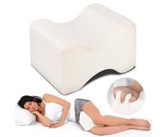 Dioxide Oreiller orthopédique pour Genou, Coussin orthopédique pour Jambe avec Mousse à mémoire de Forme pour dormeurs latéraux, Relax Genoux Coussin Orthopedique Choix idéal pour Dormir sur Le côté