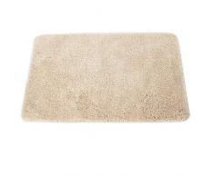 HEQUN Tapis de Bain Qualité | Absorbant Antidérapant Extra Epais | Tapis de Douche Microfibre de Chenille |pour Salle de Bain Epais, Moelleux, Absorbant | Lavable en Machine (50x80x4cm) (Beige)