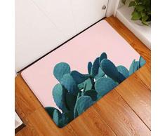 Nunbee Paillasson Impression Designe Tapis de Sol antidérapant extérieur d'entrée Interieur Fibre de Coco Geek Chat Chouette cerf Multicolore, FeuillesB 50 * 80cm