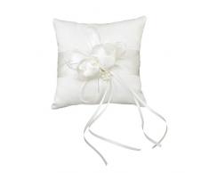 YeahiBaby Coussin Porte Alliance,Oreiller de Porteur danneau de Mariage pour la décoration Nuptiale de cérémonie de Mariage, 20 * 20cm