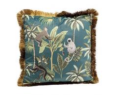 Kare Design Coussin à Franges Jungle singes 45x45cm