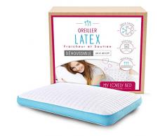 My Lovely Bed - Oreiller Latex 60x40 cm - Soutien Ferme - Ergonomique : Maintien de la Nuque et des cervicales - OrthopÃ©dique - Coton - RafraÃ®chissant - HypoallergÃ¨nique