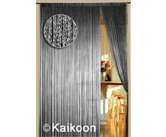 Rideau à fils 150 cm x 300 cm Argent Brillant (BxH)