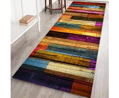Bornbayb Tapis de Bain et Tapis en Bois de Couleur 3D, Tapis de Salle de Bains avec Tapis antidérapants en Caoutchouc, Tissu de Flanelle 60x180cm