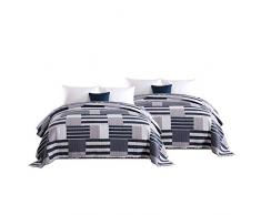 WOLTU BD12m04-2 Couverture de lit Lot de 2 Couvre-Lits Design Patchwork Couette boutis imprimée, jeté de lit 240x260 cm