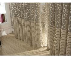 Rideaux Salon Design Moderne Kolylong 1PC Arbre Feuille Tulle Porte FenêTre Rideau Panneau Drapé CantonnièRes éCharpe De Rideaux Voilages Discount Clear 200*100