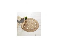 Atmosphera - Tapis Rond en Jute Motif ajouré D 80 cm