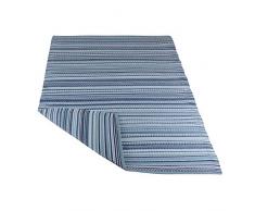 RM Design Tapis imperméable pour l’intérieur et l’extérieur (terrasse/balcon) Différents motifs 120 x 180 cm, Plastique, bleu à rayures, 120 x 180 cm