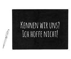 Pechkeks Paillasson Lavable Humoristique avec Inscription Humoristique et Humour Noir pour lintérieur et lextérieur, Polyamide, Kennen Wir UNS? Ich Hoffe Nicht!