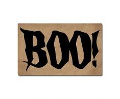 Sun & Home Custom personnalisé de porte Tapis Funny humoristique Paillasson Intérieur/ de bain Décoration de la Maison Tissu non tissé antidérapant Tapis de sol, Caoutchouc, Boo, 18x30 inch