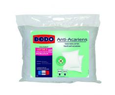 DODO LOT DE 2 OREILLERS ANTI ACARIENS - MOELLEUX - 50 x 70 cm