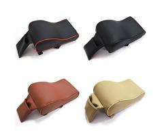 Alamor Universal Pu En Cuir Bras De Voiture De Repos Coussin De La Mémoire En Mousse Accoudoirs Auto Couvre Avec Téléphone Pocket-Noir