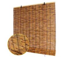 ROONC Stores À Enrouleur, Store en Bambou , Rideaux De Paille Verticaux, Protection Solaire Respirante pour Les Balcons De Jardin Extérieurs (la Taille Peut Être Personnalisée)